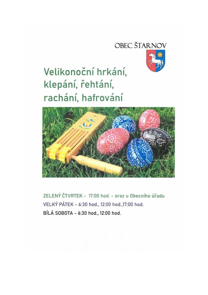 Zahájení klapání na Zelený čtvrtek