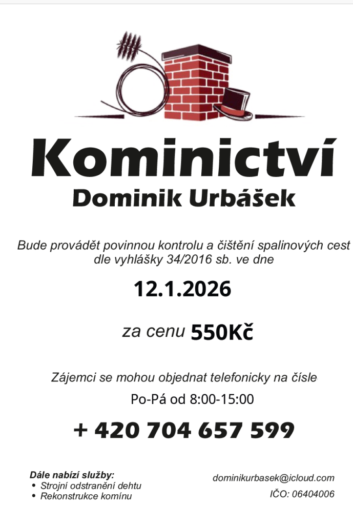 12.1.2026 Kominictví Urbášek